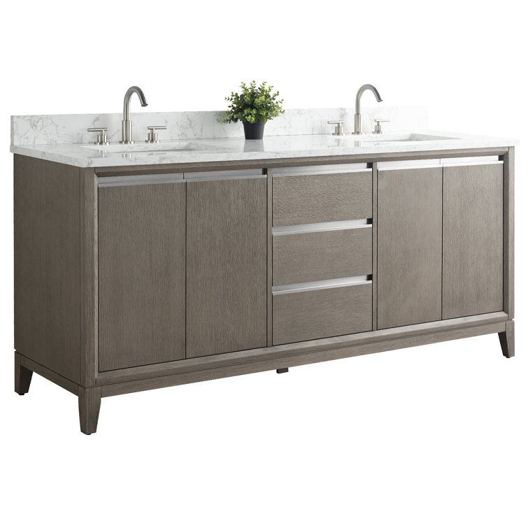 Vanity Art 72 Double Bathroom Vanity with Top & Reviews | Wayfair